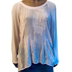 Soft Surroundings Light Pink Blouse M